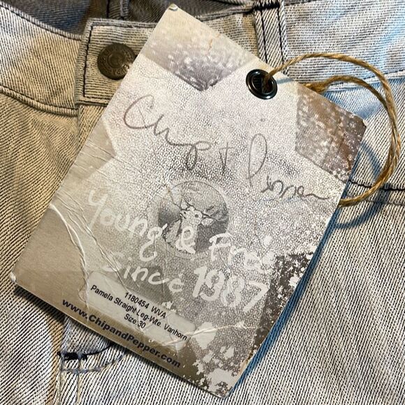 Chip & Pepper RARE Pamela Straight Leg denim jeans size 30 (10) Women's Gray NWT - Picture 5 of 10
